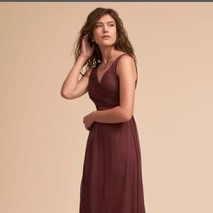 BHLDN Angie dress burgundy -M